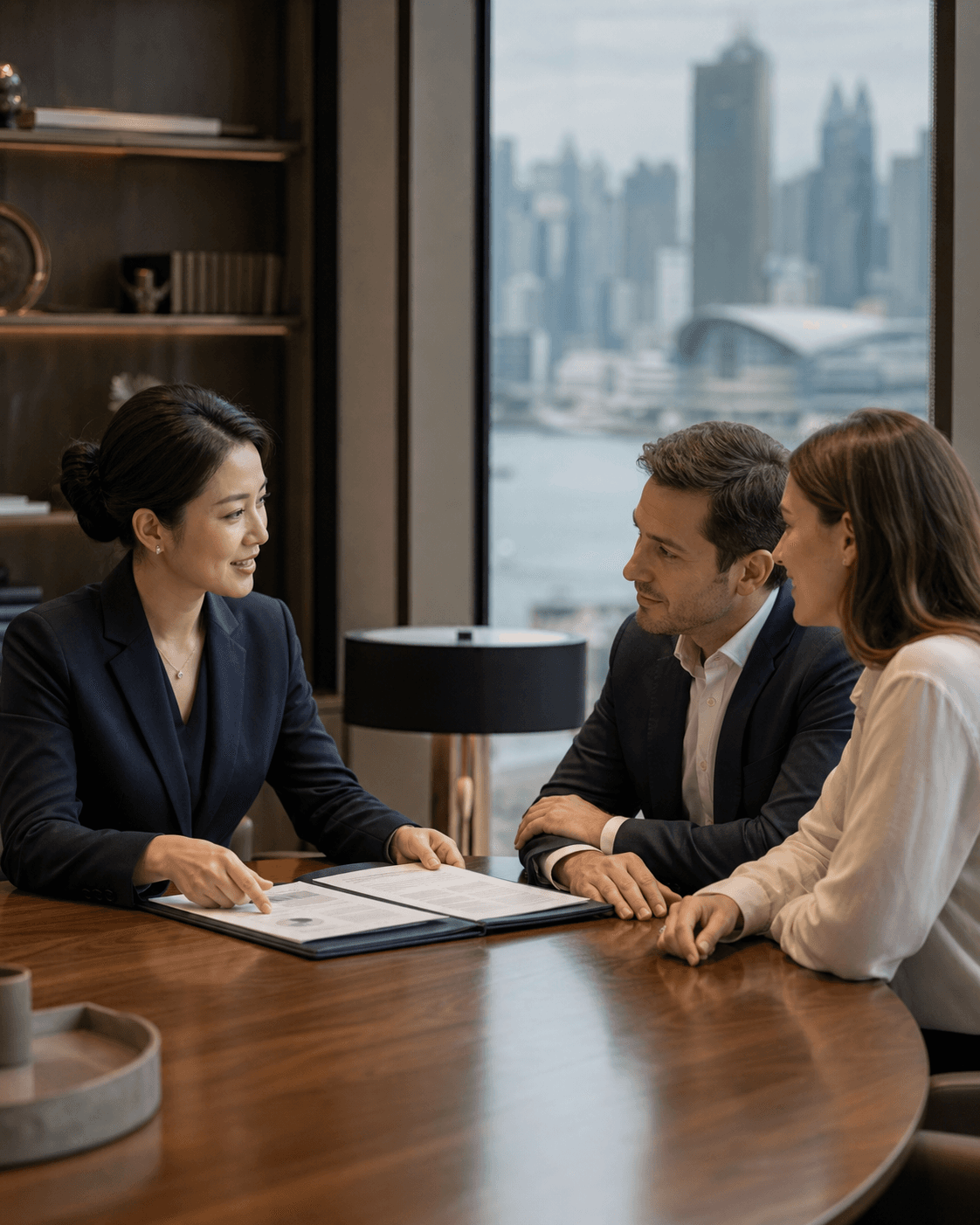 Mobility adviser meeting international business clients in Hong Kong